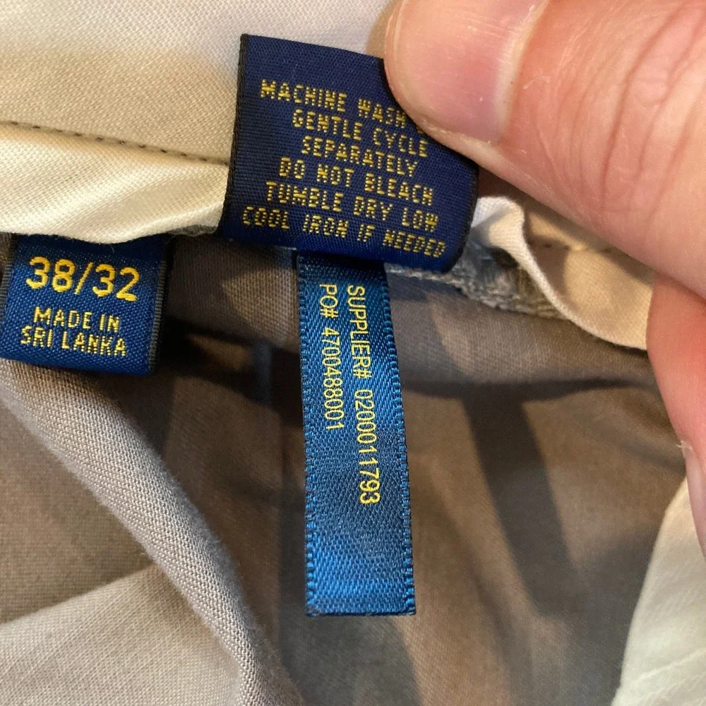 Polo Ralph Lauren Pants Men 38x32‎ (Fit 37x30) Stretch Classic Fit Taupe Gray
